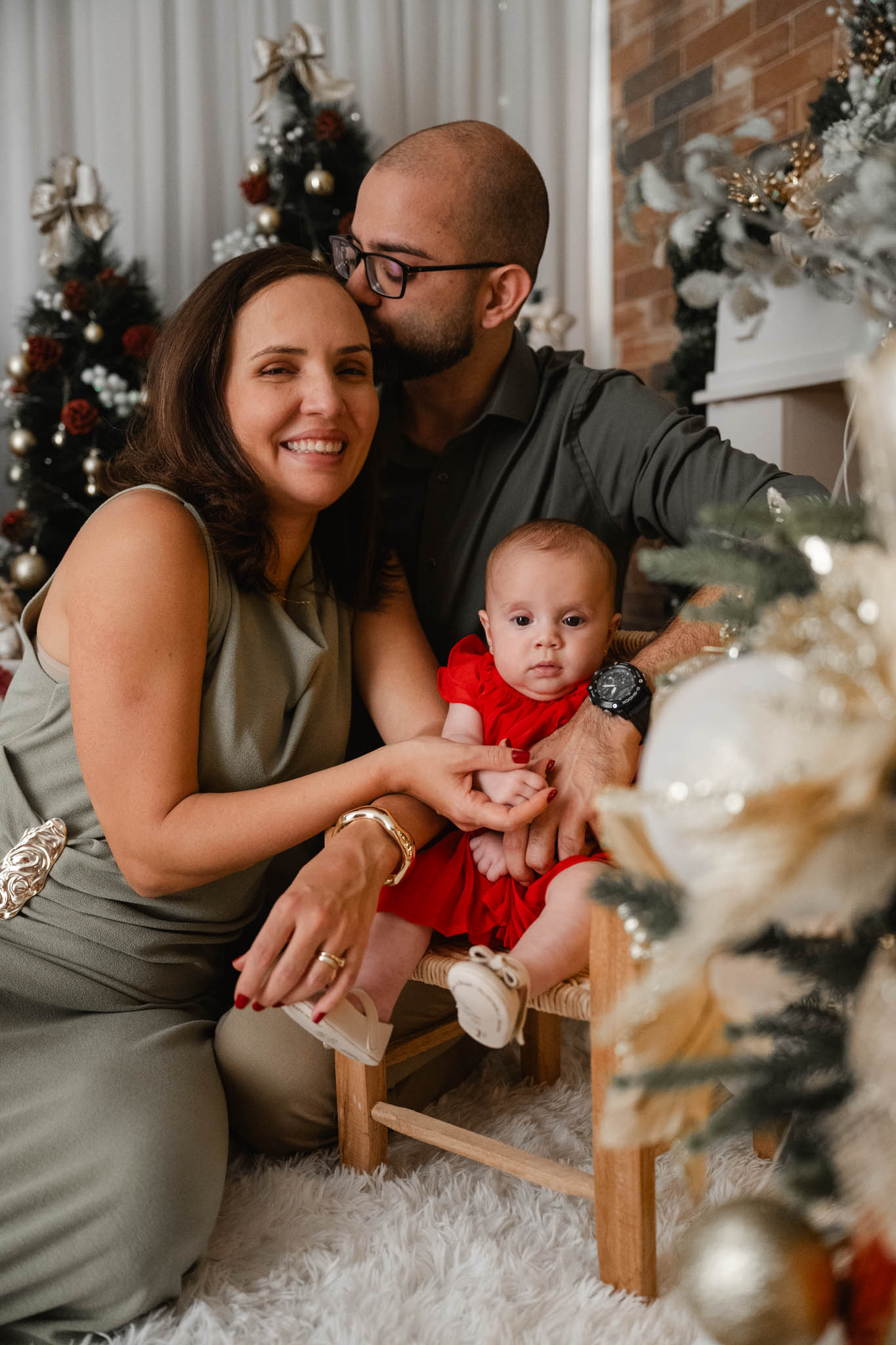 Cenário de Natal no estúdio 1