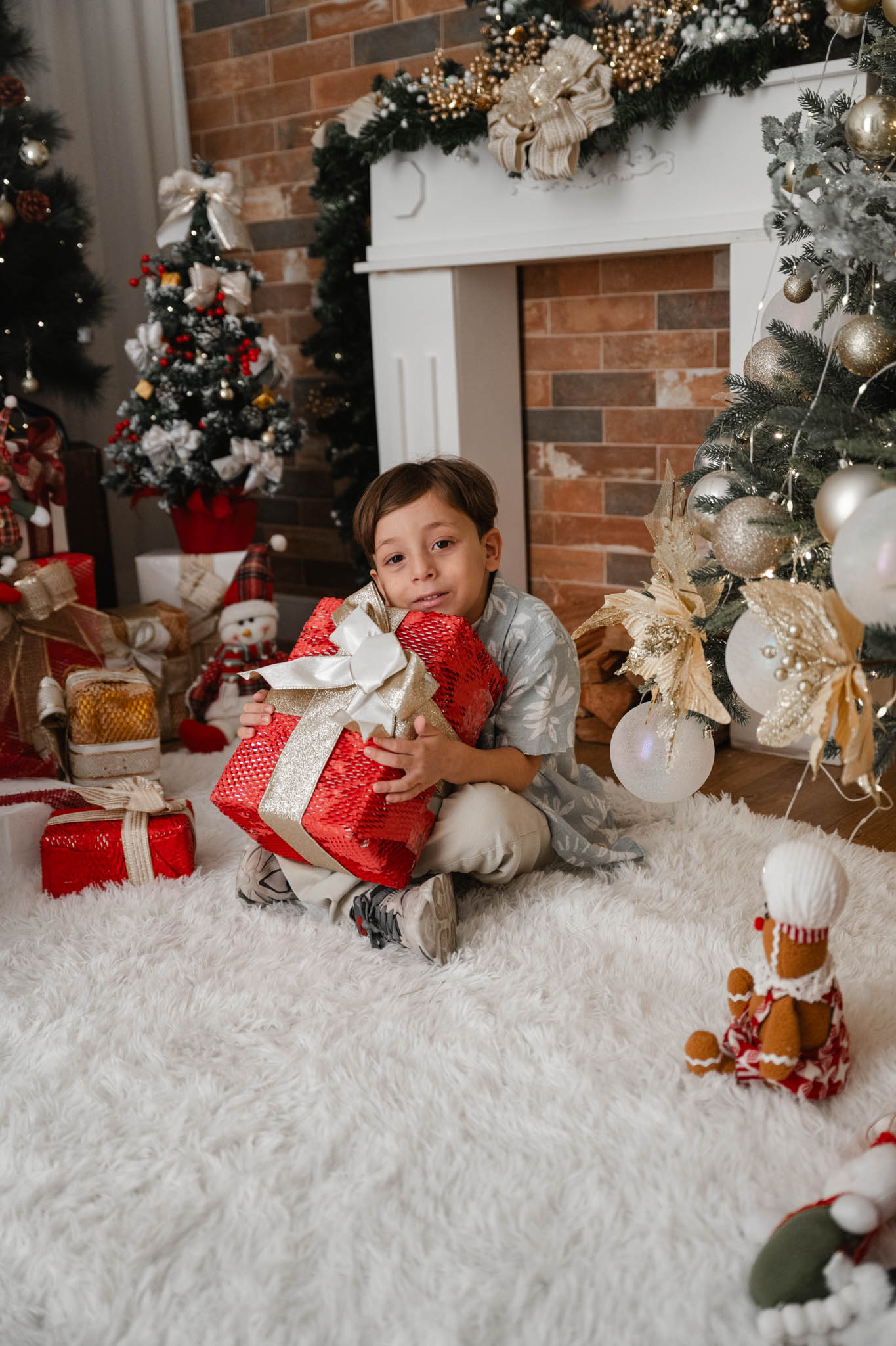 Cenário de Natal no estúdio 2